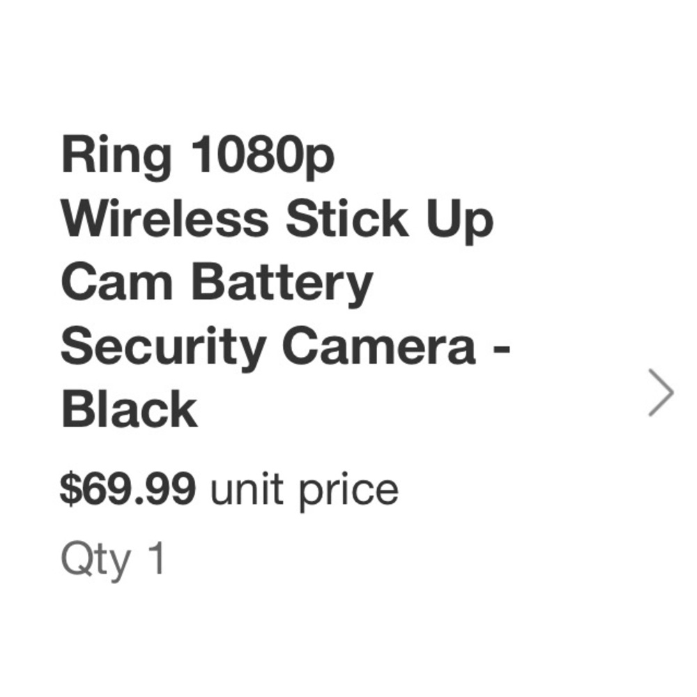 Ring outdoor wireless security camera - black